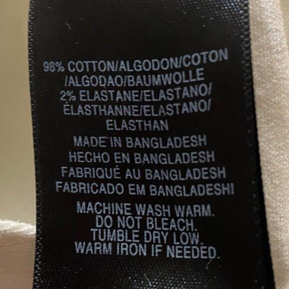 Jones NY Signature White Denim Jacket with 1 Flower on Front & 5 on Back Sz M - Picture 6 of 6